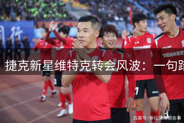 捷克新星维特克转会风波：一句"踏脚石"引发的公关危机